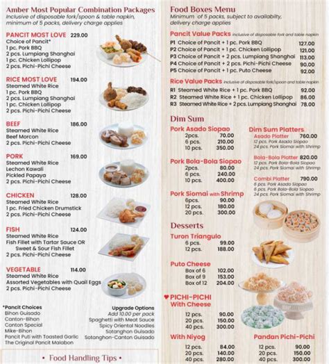 ambers menu 2024 price list|AMBER MENU 2024, Branches & Delivery (Favorites & More).